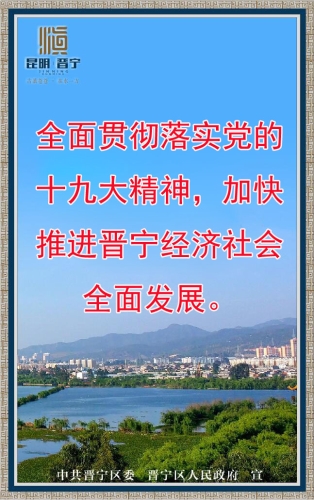 全面贯彻落实党的十九大精神，加快推进晋宁经济社会全面发展。