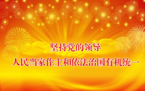 坚持党的领导、人民当家作主和依法治国有机统一。