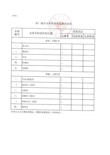 城市水体黑臭状况预评估表20211213