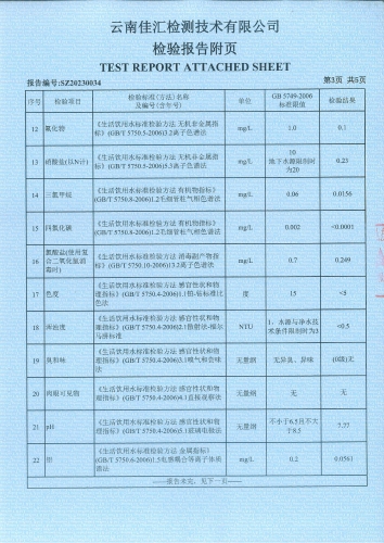 昆阳水厂管网水（湖景小镇）2023.01_04