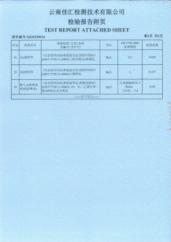 昆阳水厂管网水（湖景小镇）2023.01_06