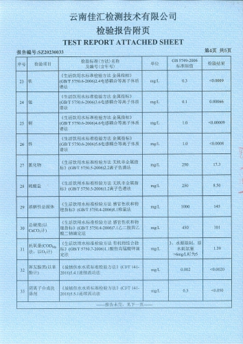 双龙净水厂出厂水2023.01_05