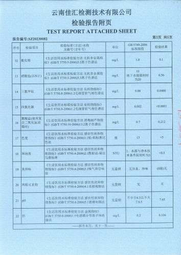 昆阳水厂管网水（金实小区）2023.02_04