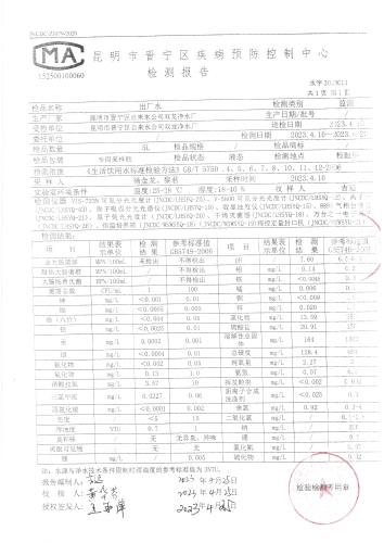 双龙净水厂（出厂水） (3)