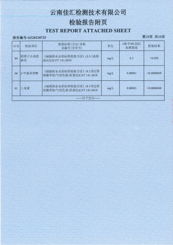 双龙净水厂出厂水（全分析）2023.5_11