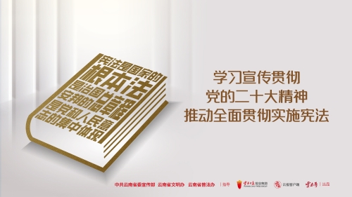 学习宣传贯彻党的二十大精神 推动全面贯彻实施宪法 横版