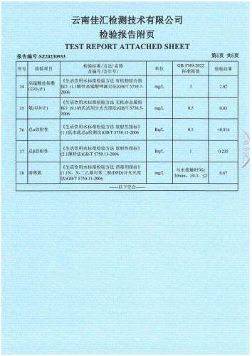 石将军净水厂 出厂水 38项)2023.6_06
