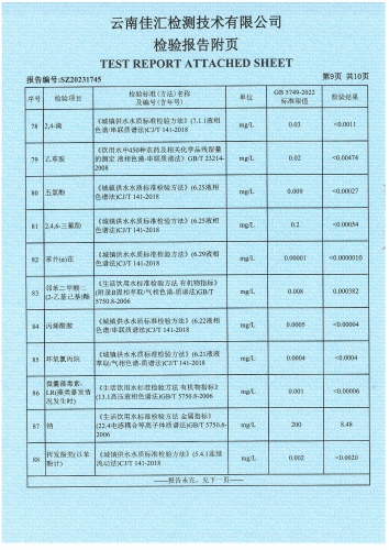 昆明市晋宁区大场新塘水厂 出厂水 91项)_10
