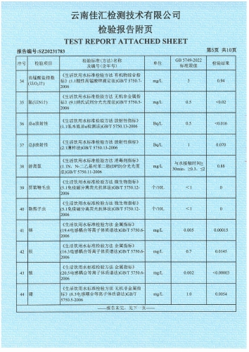 昆明市晋宁区二街水厂 出厂水  91项)_06