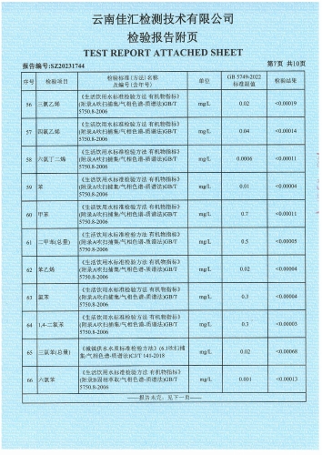 昆明市晋宁区石将军净水厂 出厂水  91项)_08