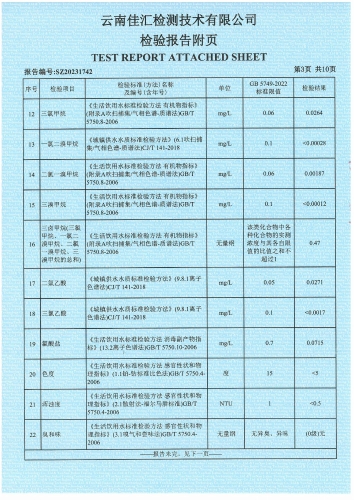 昆明市晋宁区双龙净水厂 出厂水  91项)_04