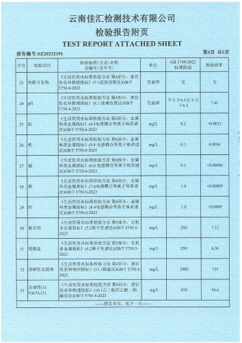 宝峰水厂(老水厂) 出厂水 2023.12_05