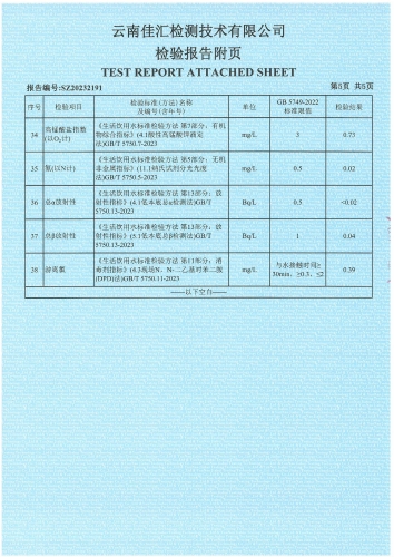 宝峰水厂(老水厂) 出厂水 2023.12_06