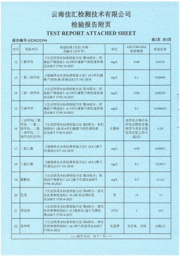 宝峰新水厂 管网水（宝峰中学）2023.12_04