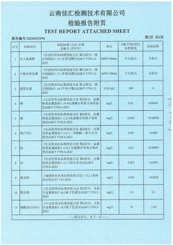 双龙净水厂管网水（金实小区）  2023.12_03