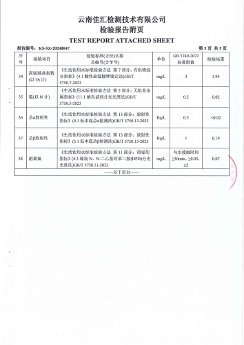 双龙净水厂管网水（警苑小区）2024.4_06