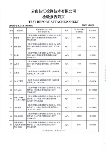 石将军净水厂 出厂水2024.6_10