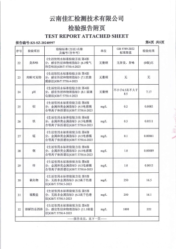 双龙净水厂管网水（昆明卫生职业学院）2024.9_05