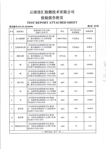 双龙净水厂管网水（昆阳第一小学）2024.9_03