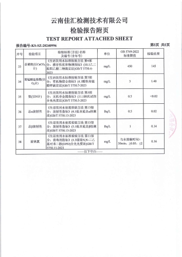 双龙净水厂管网水（昆阳第一小学）2024.9_06