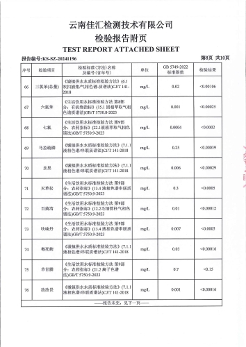 二街水厂出厂水 2024.10_09
