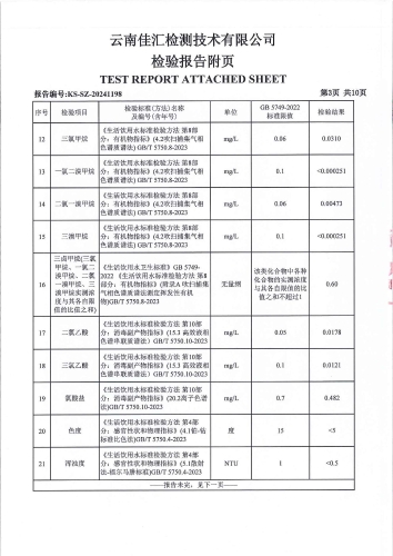 石将军净水厂 出厂水2024.10_04