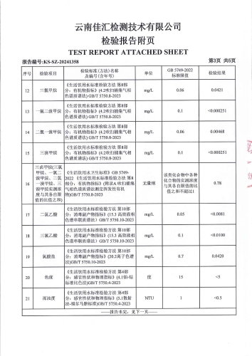 双龙净水厂（九年一贯制学校） 管网水2024.11_04