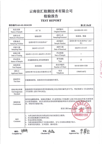 双龙净水厂出厂水2024.11_02