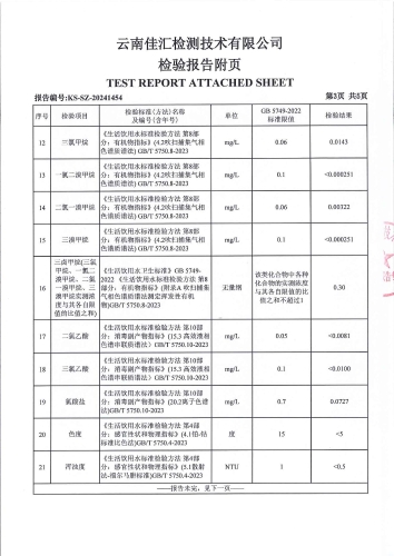 昆明市晋宁区磷都花园 管网水 次氯酸钠消毒 38项）_04