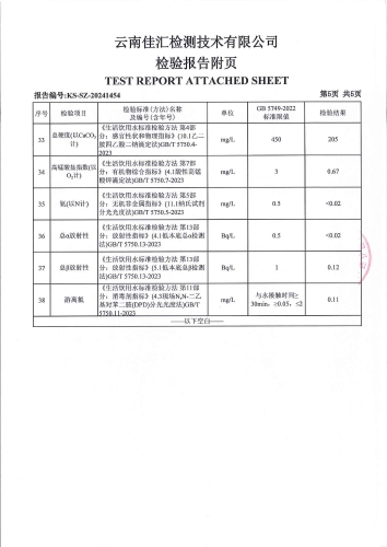 昆明市晋宁区磷都花园 管网水 次氯酸钠消毒 38项）_06