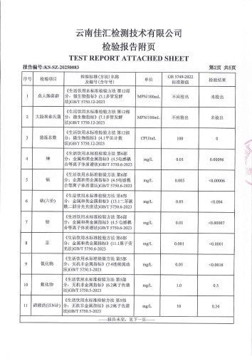 昆明市晋宁区大场新塘自来水厂 出厂水2025.1_03