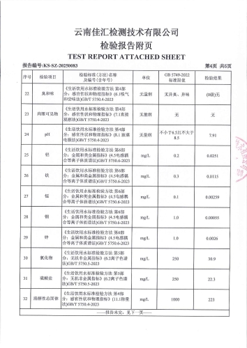 昆明市晋宁区大场新塘自来水厂 出厂水2025.1_05