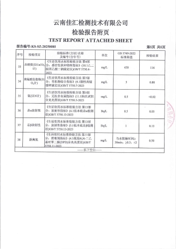昆明市晋宁区二街镇水厂 出厂水2025.1_06