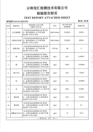 昆明市晋宁区宝峰中学 末梢水 次氯酸钠消毒 38项）_04