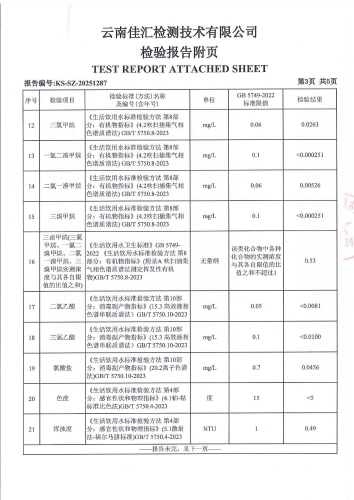 昆明市晋宁区晋城第一小学 末梢水 次氯酸钠消毒 38项）_05