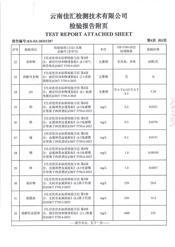 昆明市晋宁区晋城第一小学 末梢水 次氯酸钠消毒 38项）_06