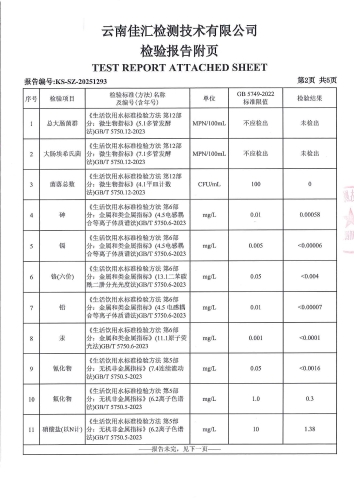 昆明市晋宁区上蒜镇第二小学 末梢水 次氯酸钠消毒 38项）_04