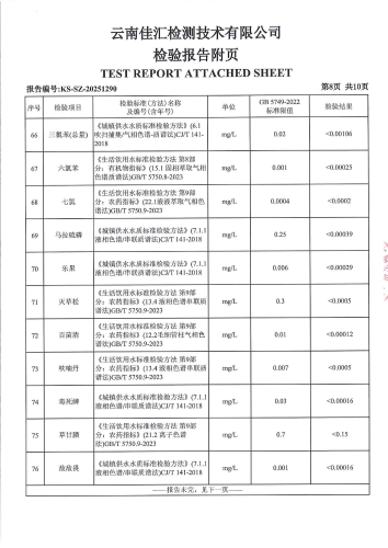 双龙净水厂出厂水2025.5_10