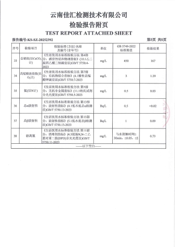 大场新塘净水厂末梢水（晋城第一小学）2025.8_07