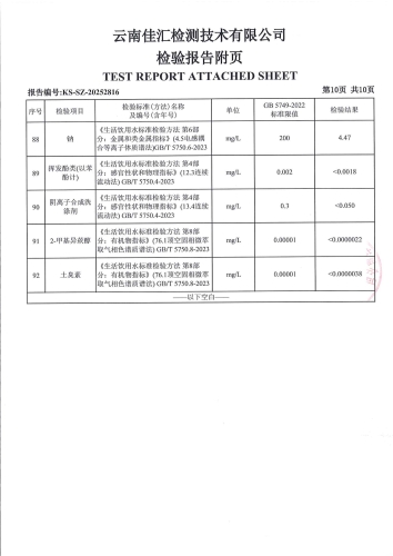 宝峰水厂出厂水2025.10_12