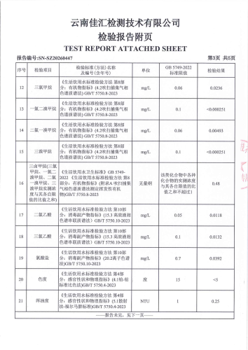 大场新塘净水厂管网水（晋宁区晋城四中）2026.3_05