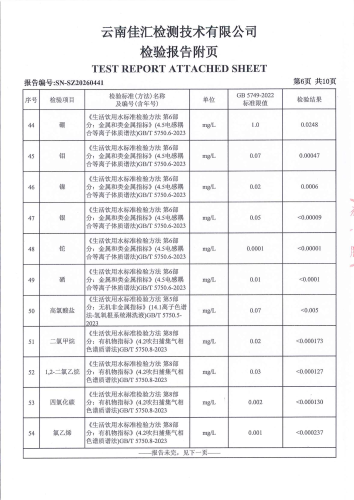石将军净水厂出厂水（92项）2026.3_08