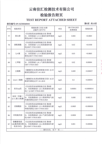 石将军净水厂出厂水（92项）2026.3_11